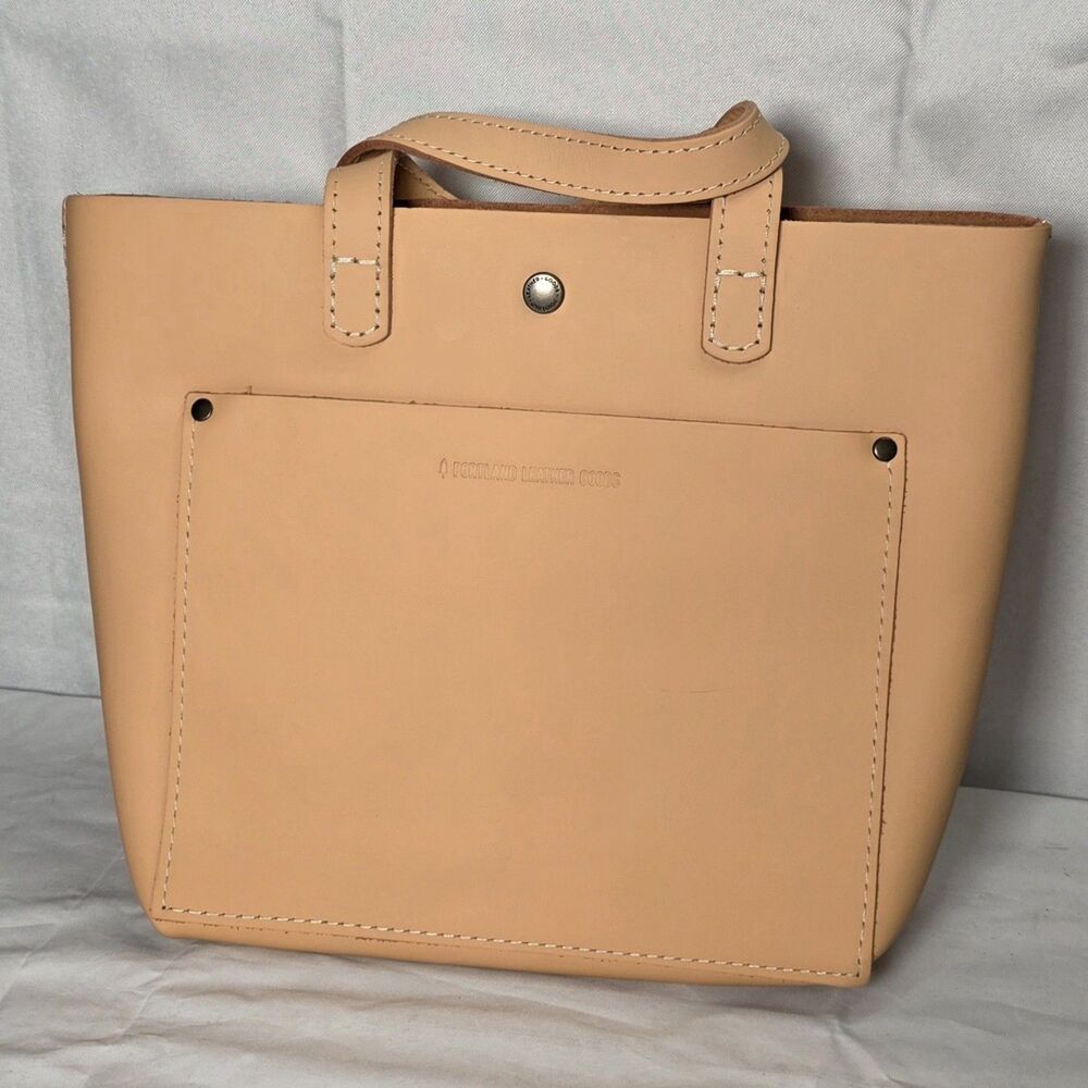 Portland Leather Goods Mini Crossbody Tote Bag Honey Full Grain Leather NWOT
